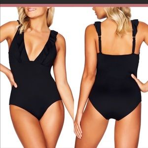 NEW 6 US Sea Level Frill Ruffle One-Piece Swimsuit